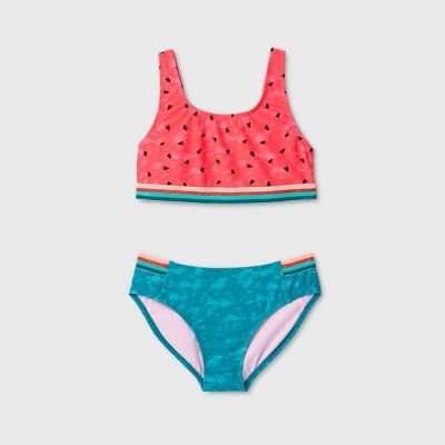 Girls' Watermelon 2pc Bikini Set- Cat & Jack™ Pink | Target