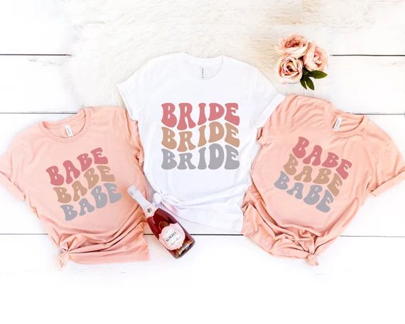 Retro Bride Shirt Bride Babe Shirt Retro Babe Shirt Bridal - Etsy | Etsy (US)