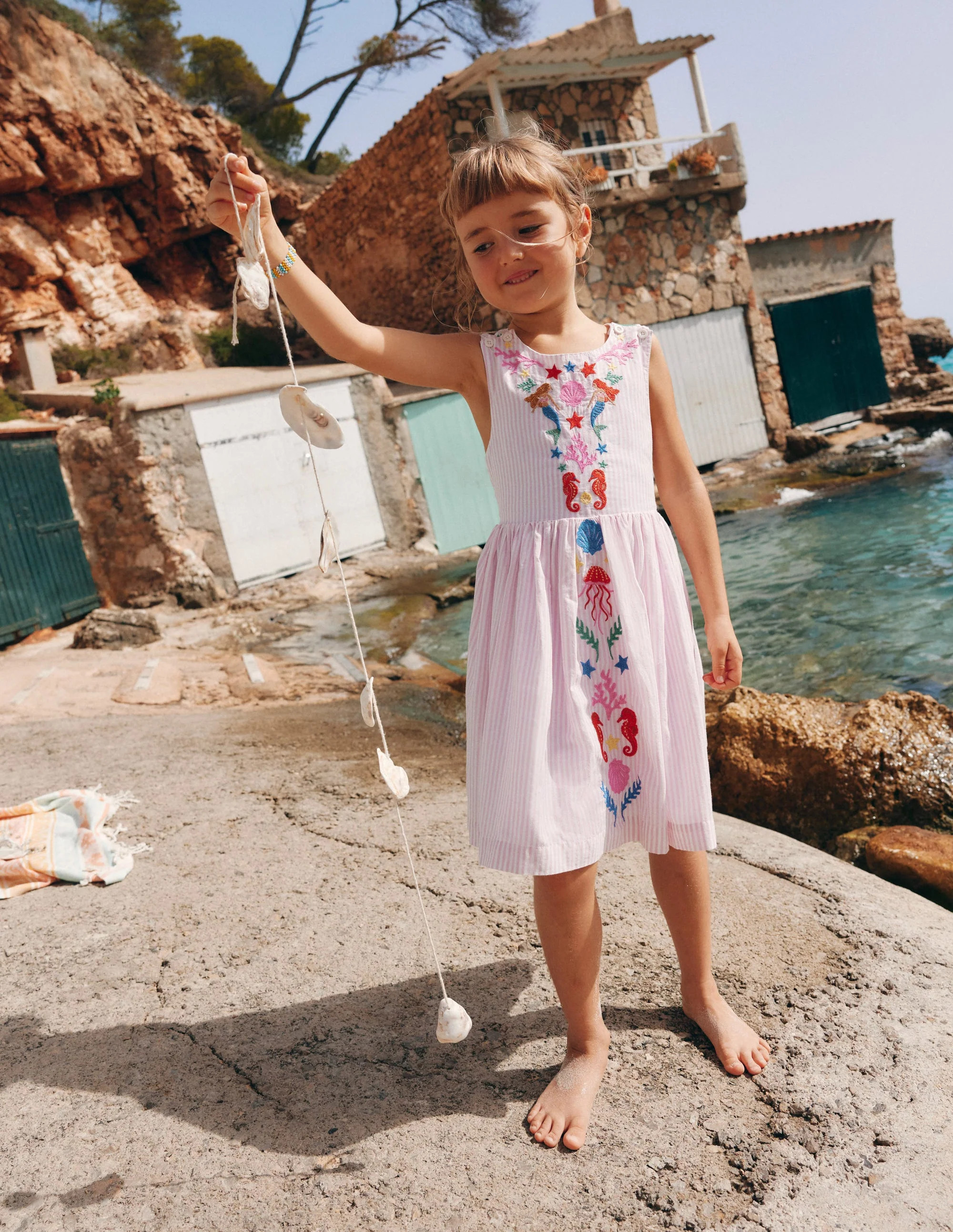 Harper Cross-Back Dress-Pink Mermaid | Boden UK