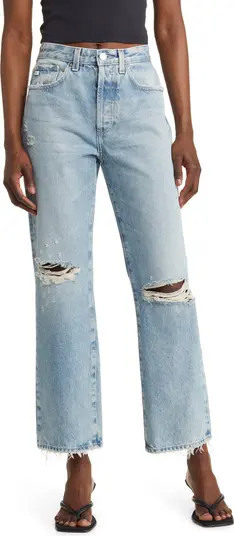 Kinsley Ripped High Waist Ankle Flare Jeans | Nordstrom