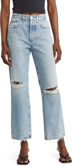Kinsley Ripped High Waist Ankle Flare Jeans | Nordstrom