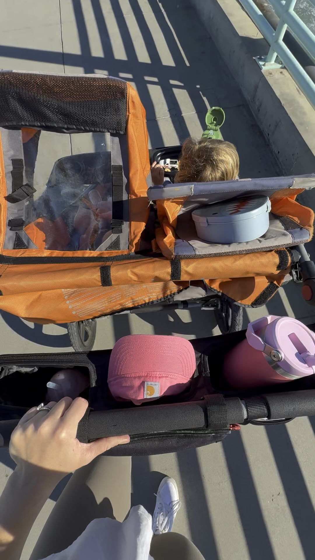 If you’re looking for a great stroller caddy for your double bob stroller i love this one! And by the way i really love the double bob. It’s a little heavy for loading and unloading but i love it! And the kids love sitting next to each other  

#LTKWatchNow #LTKFamily #LTKKids