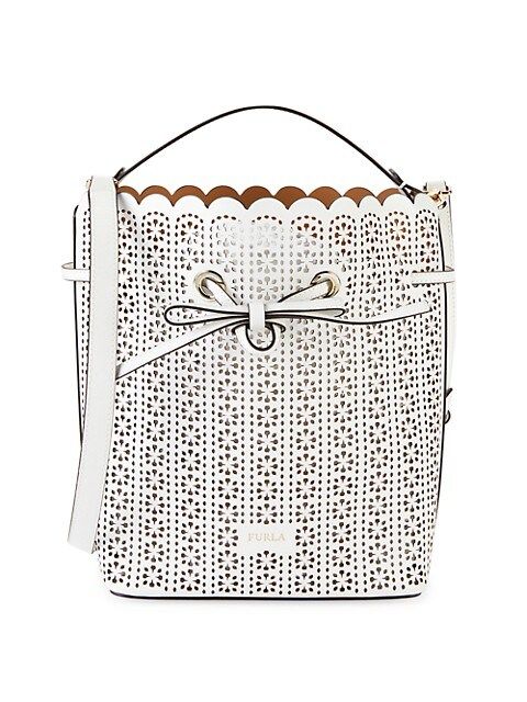 Costanza Perforated Leather Bucket Bag | Saks Fifth Avenue OFF 5TH