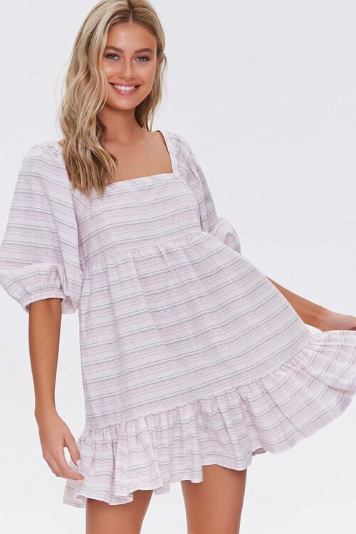 Striped Linen-Blend Mini Dress | Forever 21 (US)