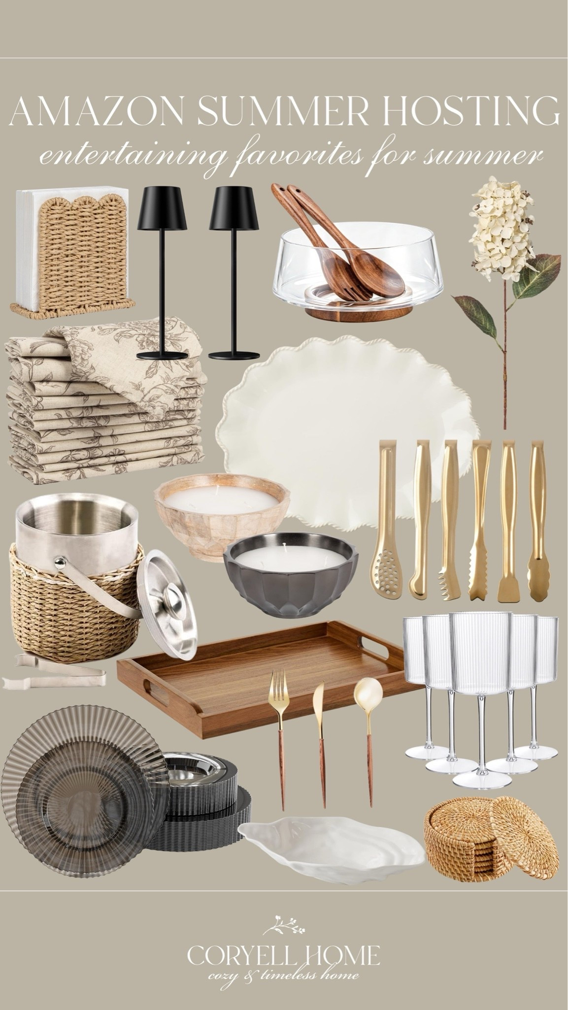 Summer hosting essentials from Amazon 🤎 These neutral finds are so pretty for hosting a summer dinner, barbecue, or just for enjoying your own family at home! Love these pretty Amazon finds. 🙌🏻