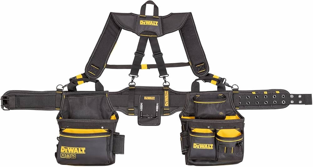 DEWALT Professional Tool Belt Organizer With Suspenders and 25 Pockets, Heavy Duty Construction (... | Amazon (US)