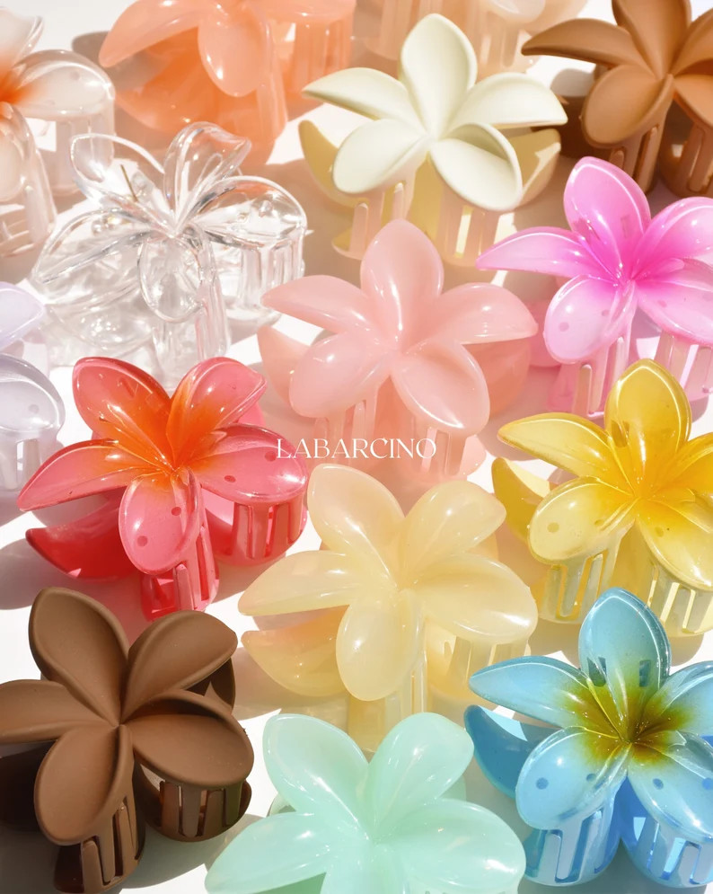 Flower Hair Claw Clip Hibiscus Flower Claw Clip Hibiscus - Etsy UK | Etsy (UK)