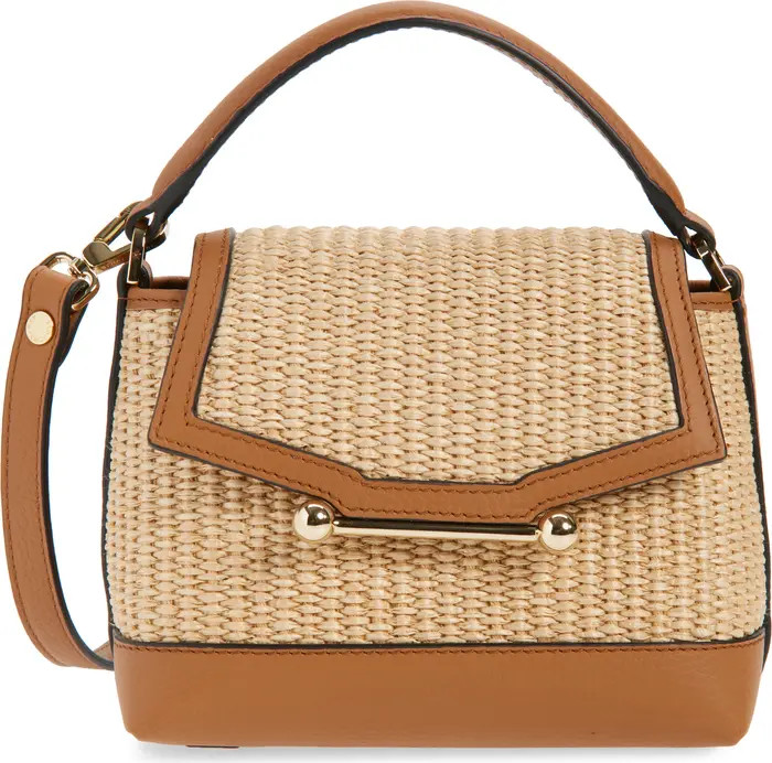 Nano Mosaic Raffia & Leather Top Handle Bag | Nordstrom