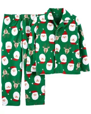 carter's® 2-Piece Santa Face Fleece Pajama Set | buybuy BABY | buybuy BABY