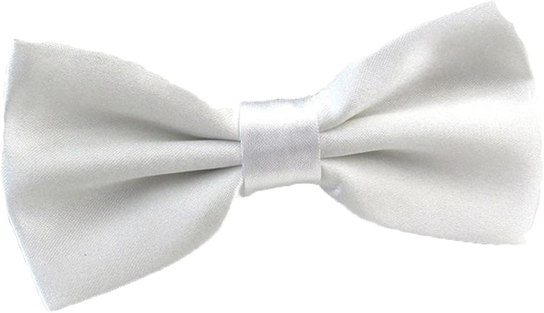 Men Bow Tie Adjustable Length Wedding Male Fashion Boys Satin Bowties | Amazon (US)
