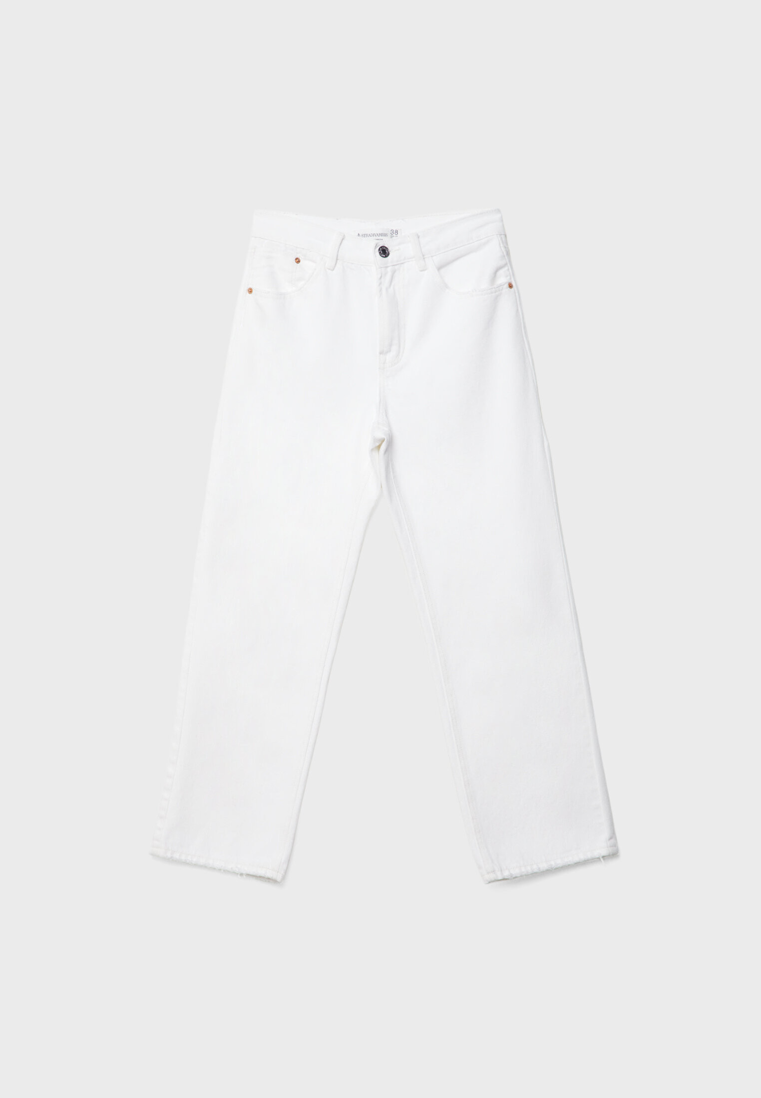 D96 cropped straight-fit jeans - Women's fashion | Stradivarius United Kingdom | Stradivarius (UK)