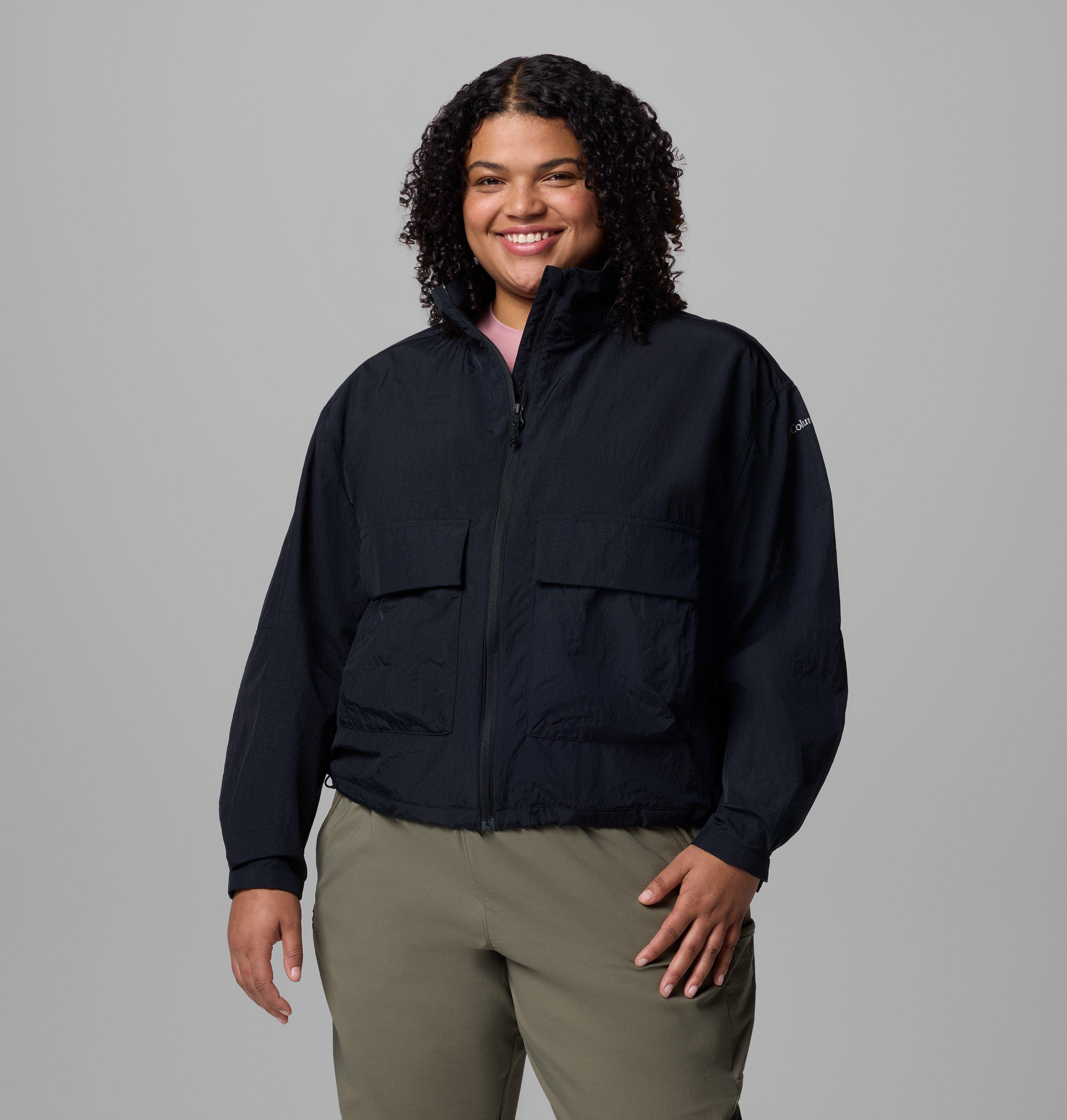 Columbia Women's Paracutie Cropped Cargo Windbreaker - Plus Size- | Columbia Sportswear