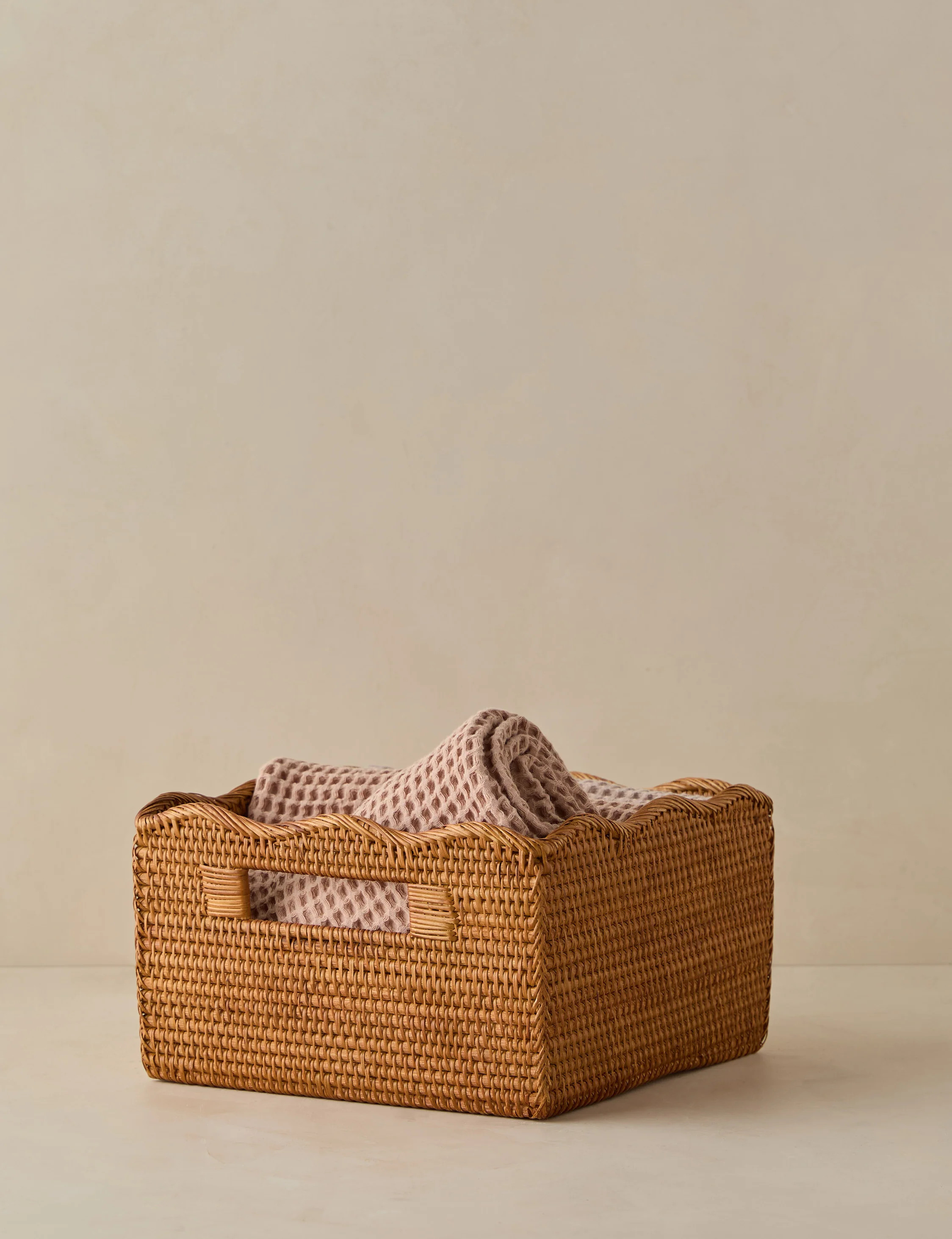 Tyna Rattan Storage Bin | Lulu and Georgia 