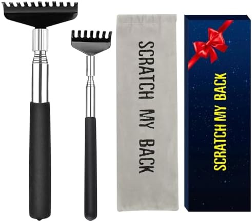 Oversized Back Scratcher Set, 2 Pack Portable Extendable Stainless Steel Telescoping Massage Tool... | Amazon (US)