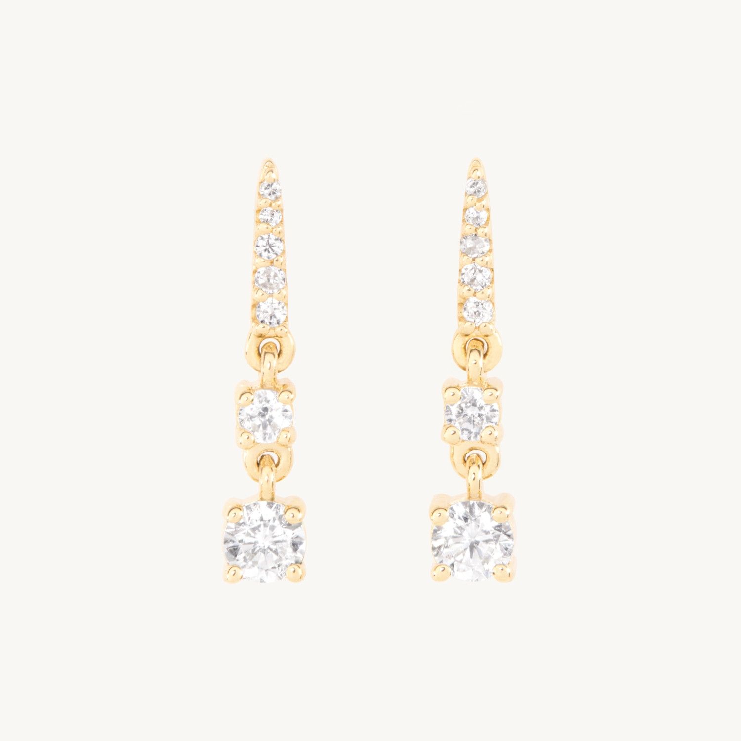 Angel Hair Pav\u00e9 Diamond Drop Earring (single) | Catbird
