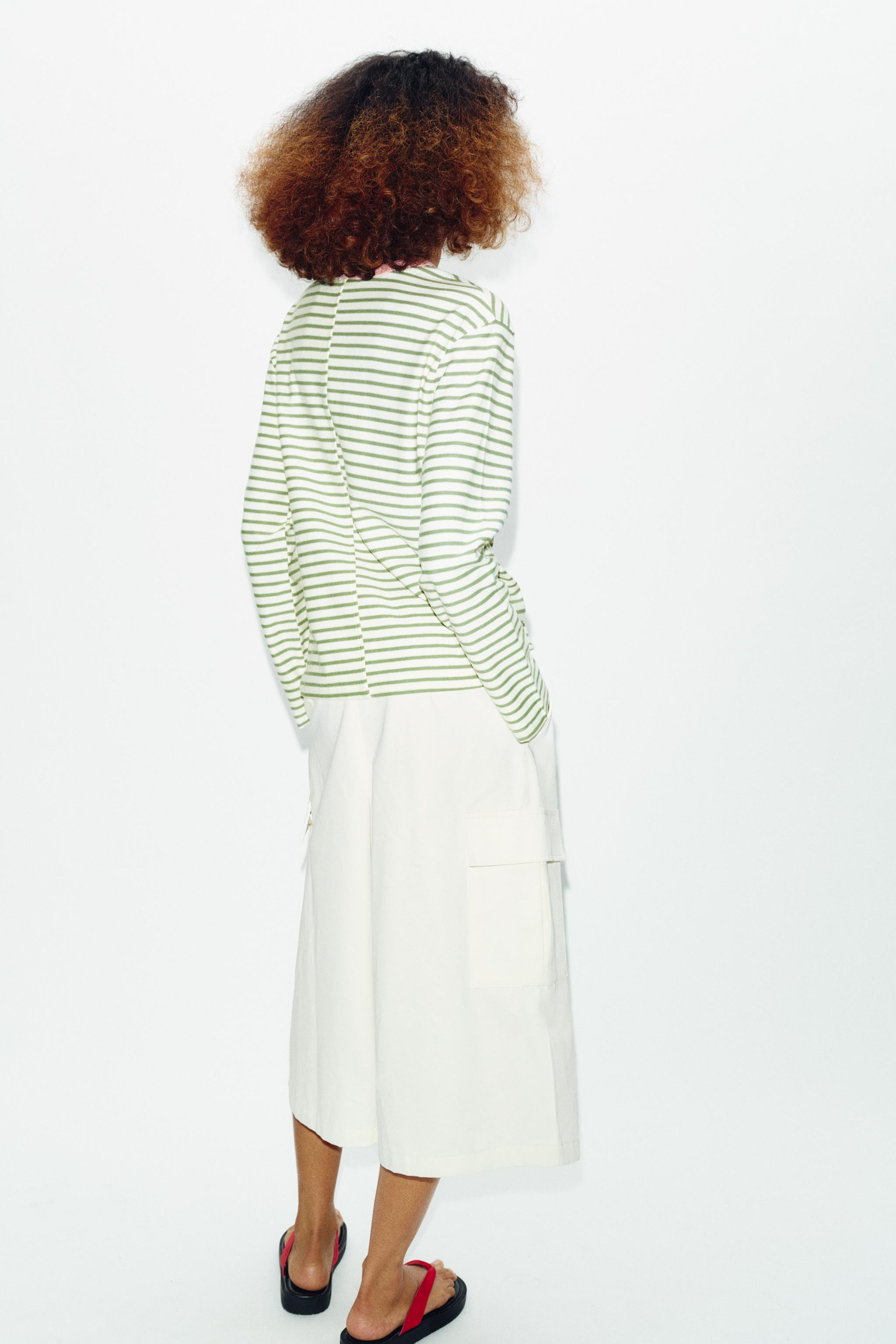 STRIPED LONG SLEEVE T-SHIRT | Zara US