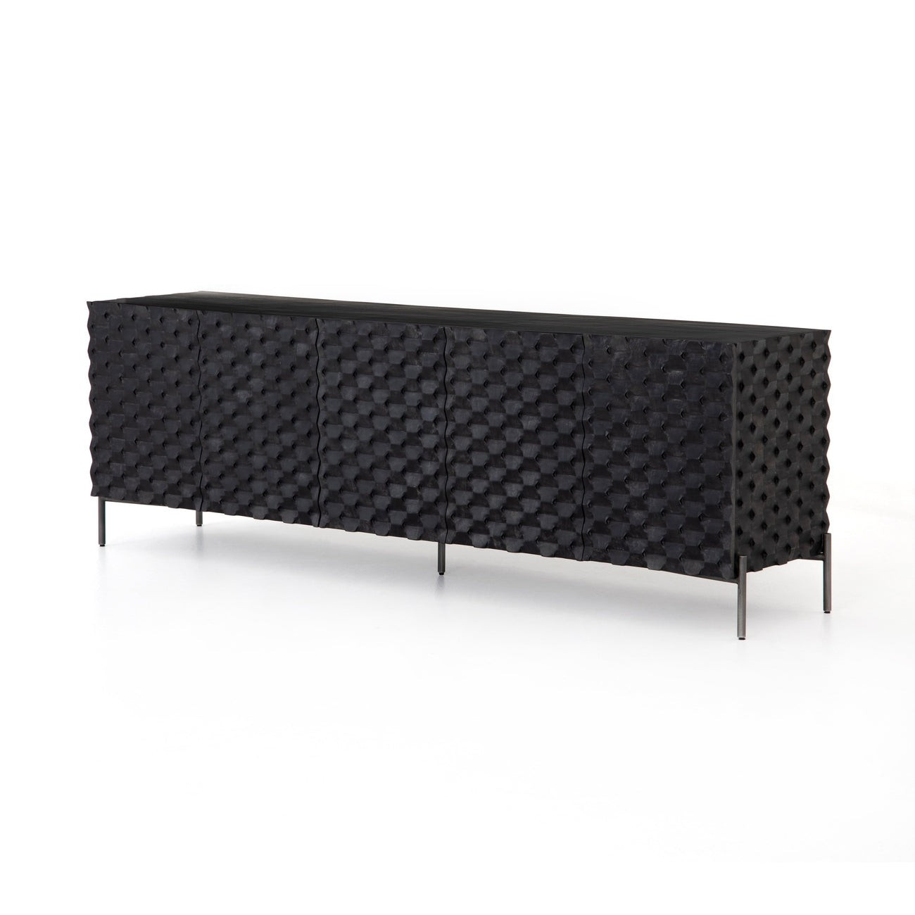 Raffael Media Console - Black Wash | France and Son