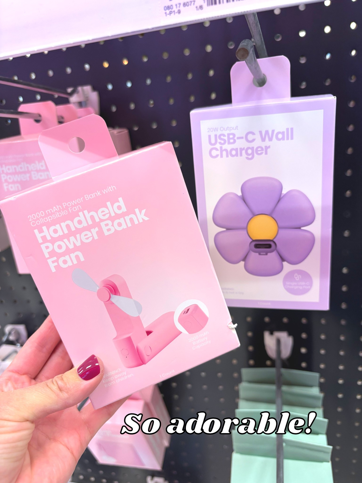 GEMS Handheld Power Bank Fan - Soft Pink & USB C Wall Purole Flower Wall Charger Target Tech Accessories #portablephonecharger #techaccessories #phonechargers

#LTKmomlife #LTKTravel