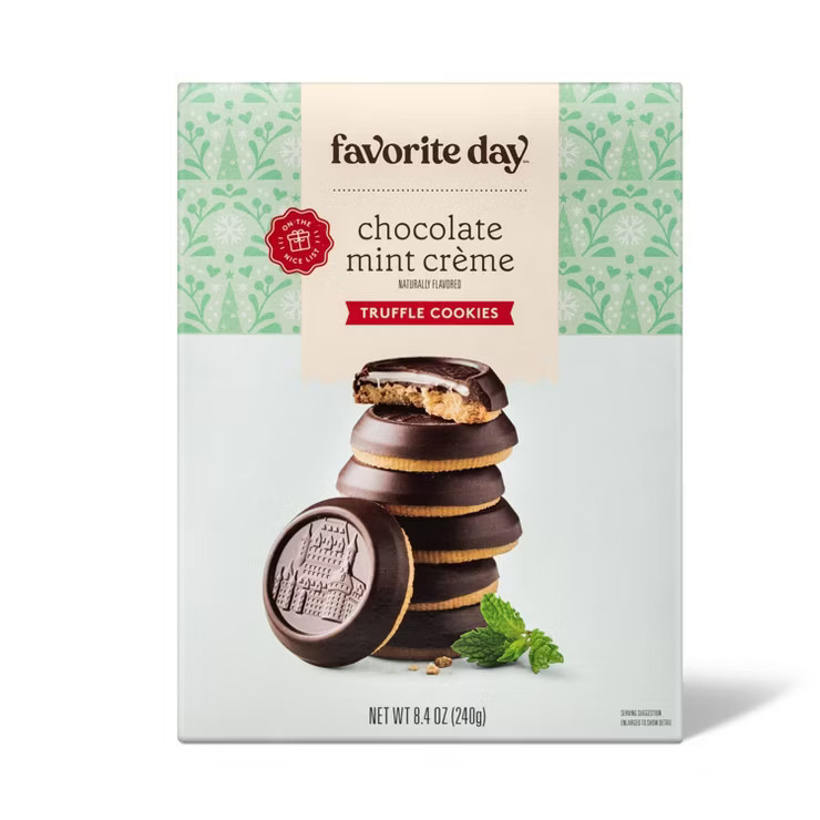 Chocolate Mint Truffle Cookies - 8.4oz - Favorite Day™ | Target