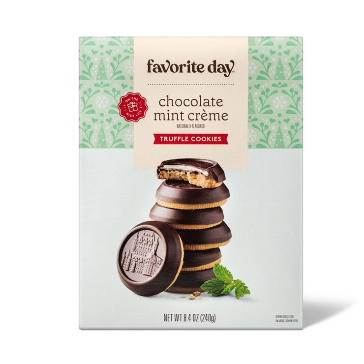 Chocolate Mint Truffle Cookies - 8.4oz - Favorite Day™ | Target