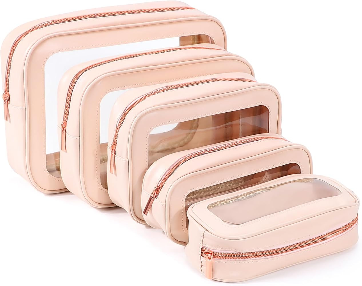 YOPCDJ 5PCS Diaper Bag Organizer Pouch Set, TSA Approved Toiletry Bag\uff0cClear Waterproof TPU M... | Amazon (US)