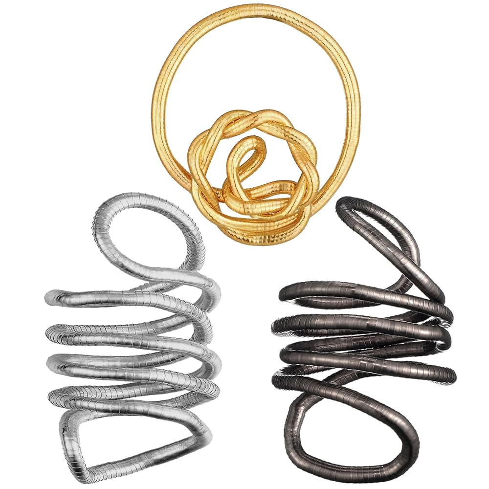 Tondiamo 3 Pcs Bendable Snake Necklace for Women Adjustable Flexible Twisty Multi-purpose Bracele... | Amazon (US)