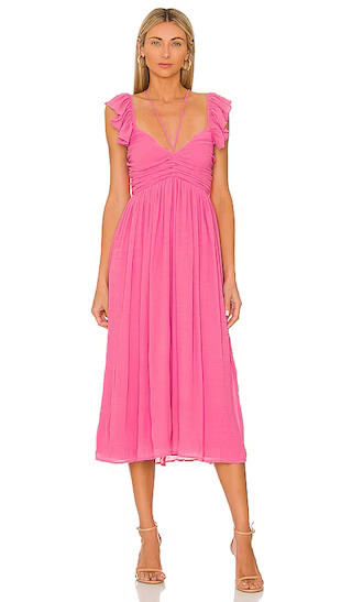 Katrina Midi Dress in Ibis Rose | Spring Fashion | Mothers Day  | Revolve Clothing (Global)