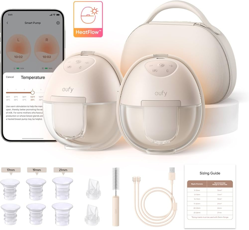 eufy Heated Wearable Breast Pump S1 Pro, Slim Hands-Free Breast Pump with Industry-Leading HeatFl... | Amazon (US)