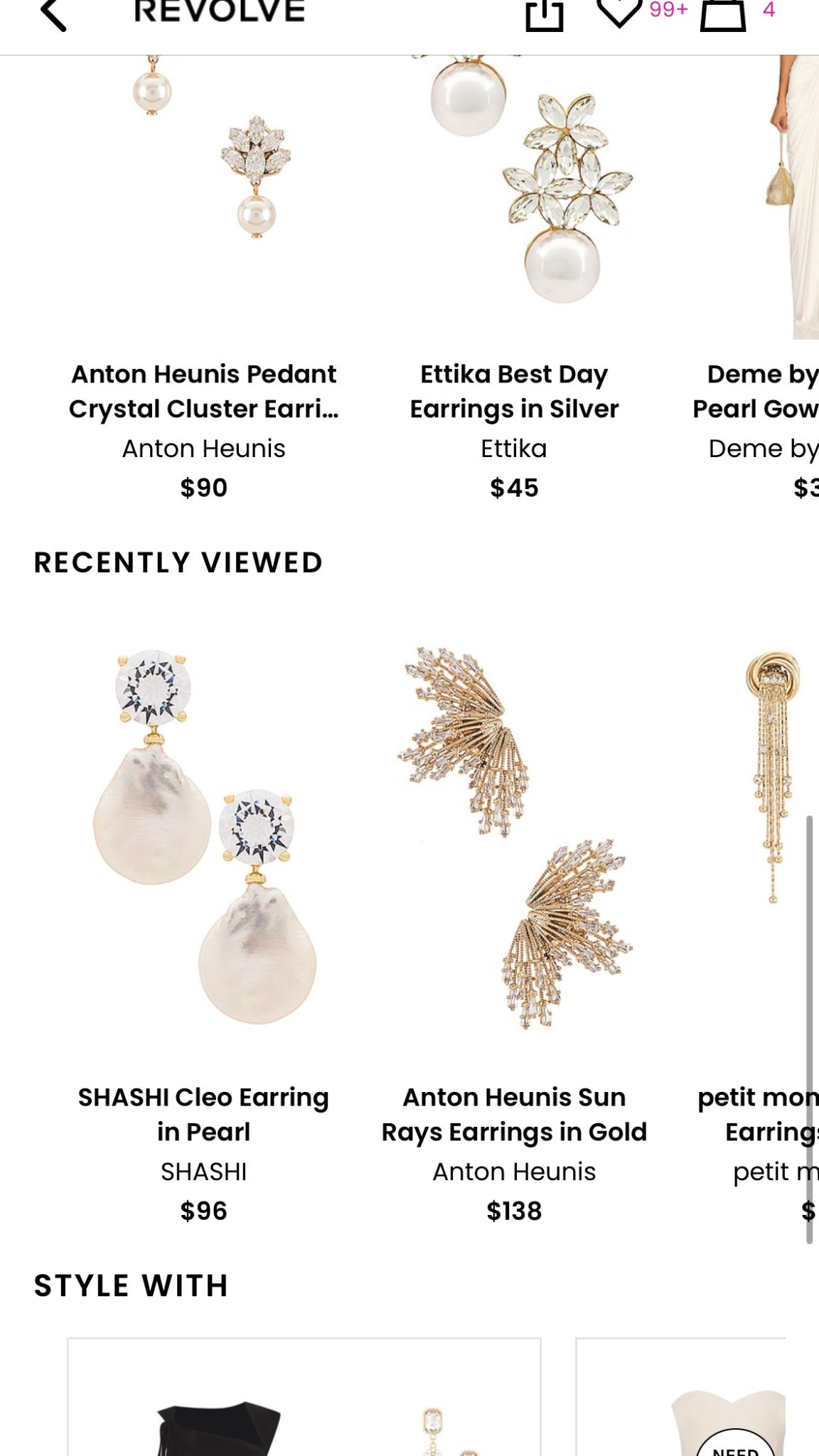 Shashi Cleo Earing wedding pearl with diamond 

#LTKWedding