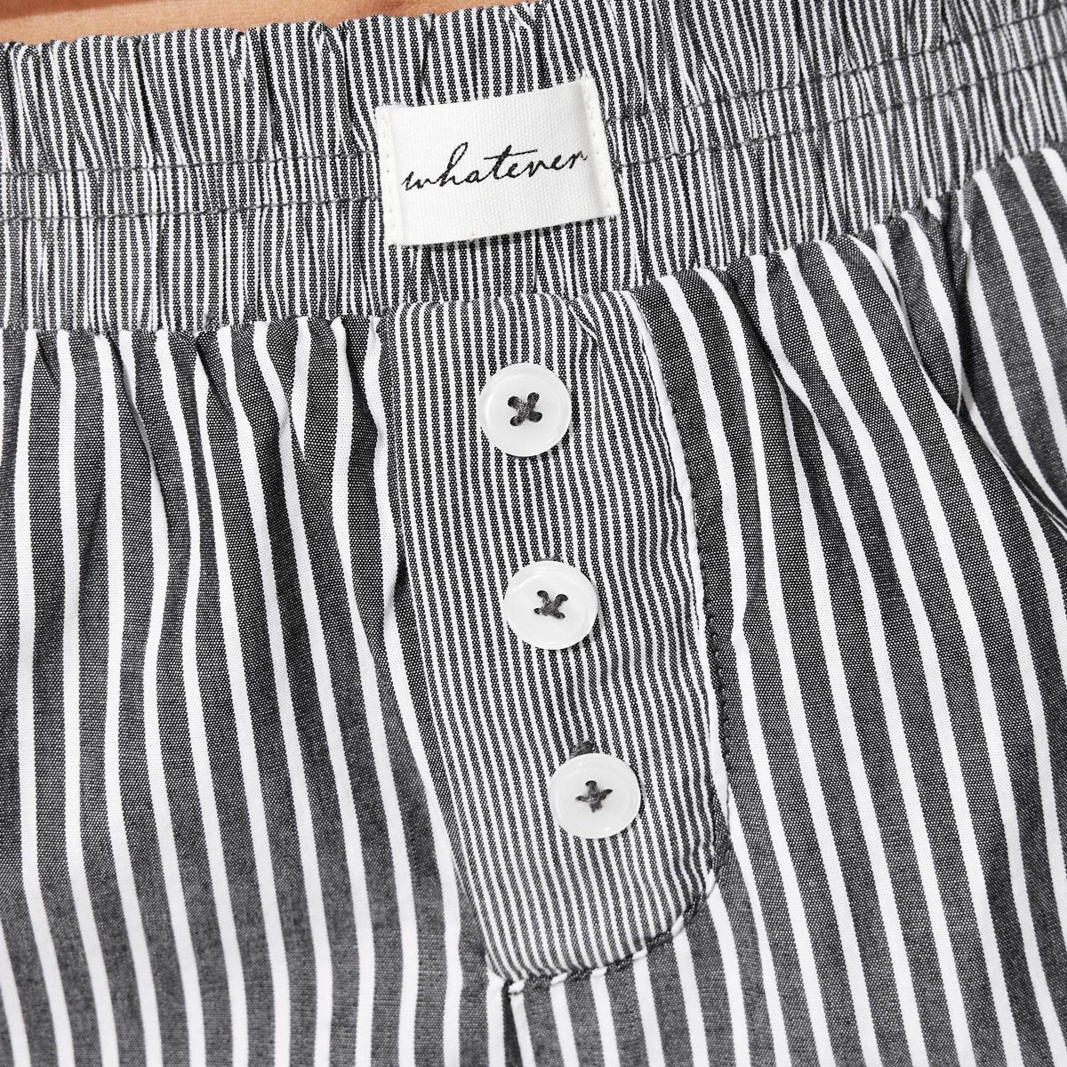 Women's Boxer Pants - Wild Fable™ White Striped XL: Cotton Poplin, Relaxed Fit, Elastic Waistba... | Target