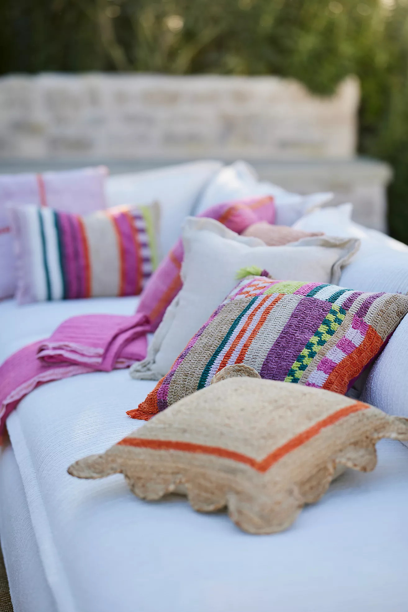 Jute Scallop Pillow | Anthropologie (US)