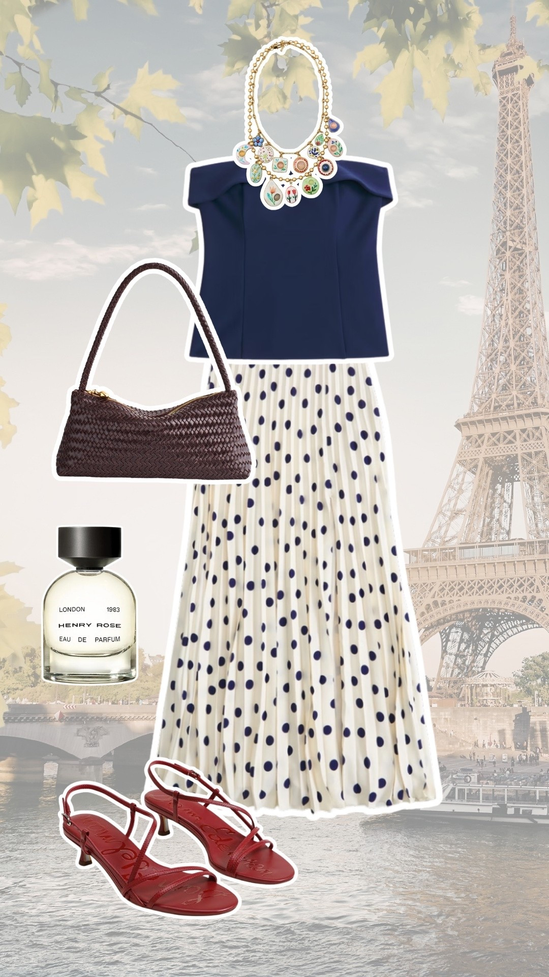 the perfect fun europe vacation outfits! polka dot maxi skirt with a navy blue strapless top. colorful accessories and a madewell bag.

#LTKxMadewell #LTKSaleAlert #LTKootd