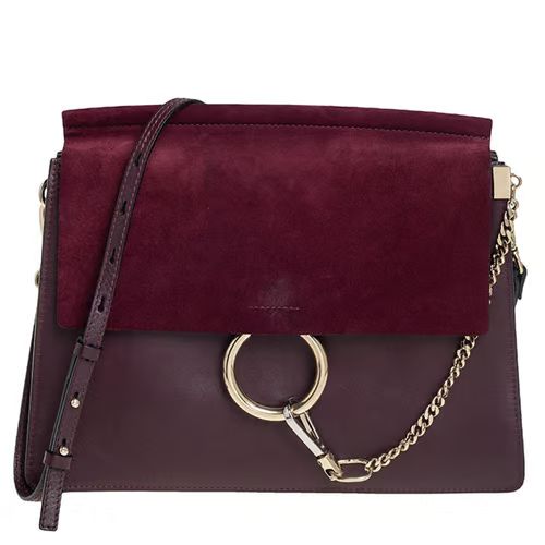 Faye leather handbag  - Burgundy 15 | Vestiaire Collective (Global)