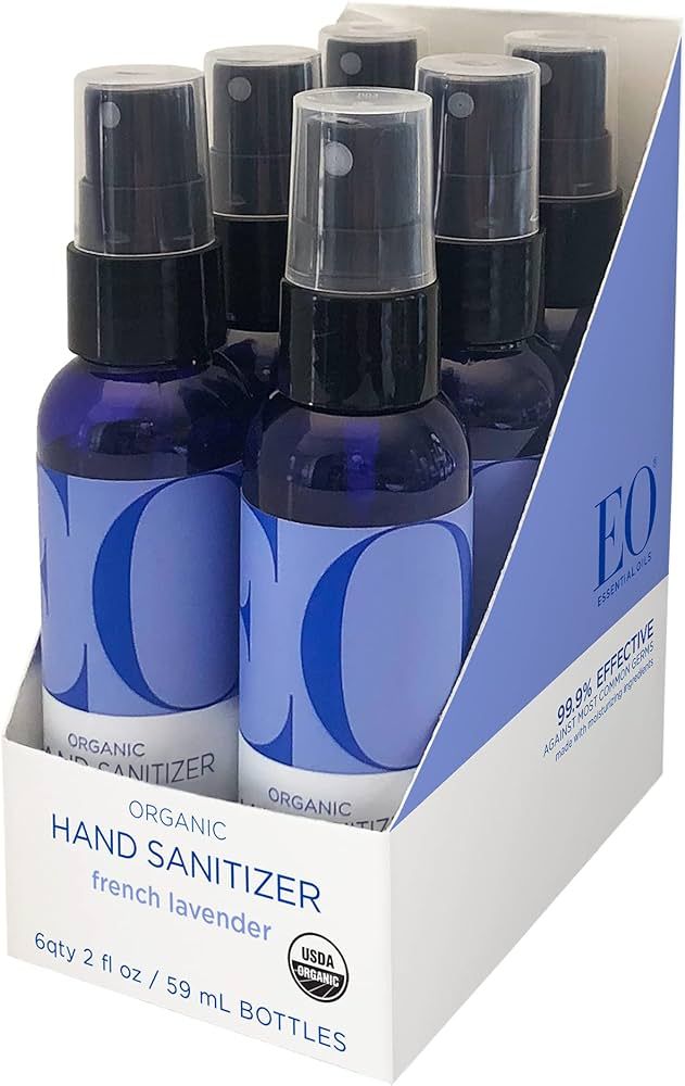EO Organic Hand Sanitizer Spray: French Lavender, 2 Ounce, 6 Count | Amazon (US)