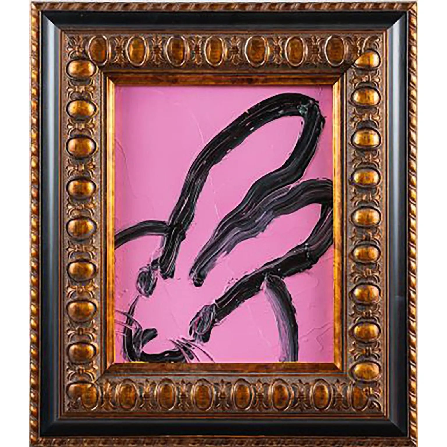 2023 "Face, Cx2531" Hunt Slonem Expressionist Painting, Framed | Chairish
