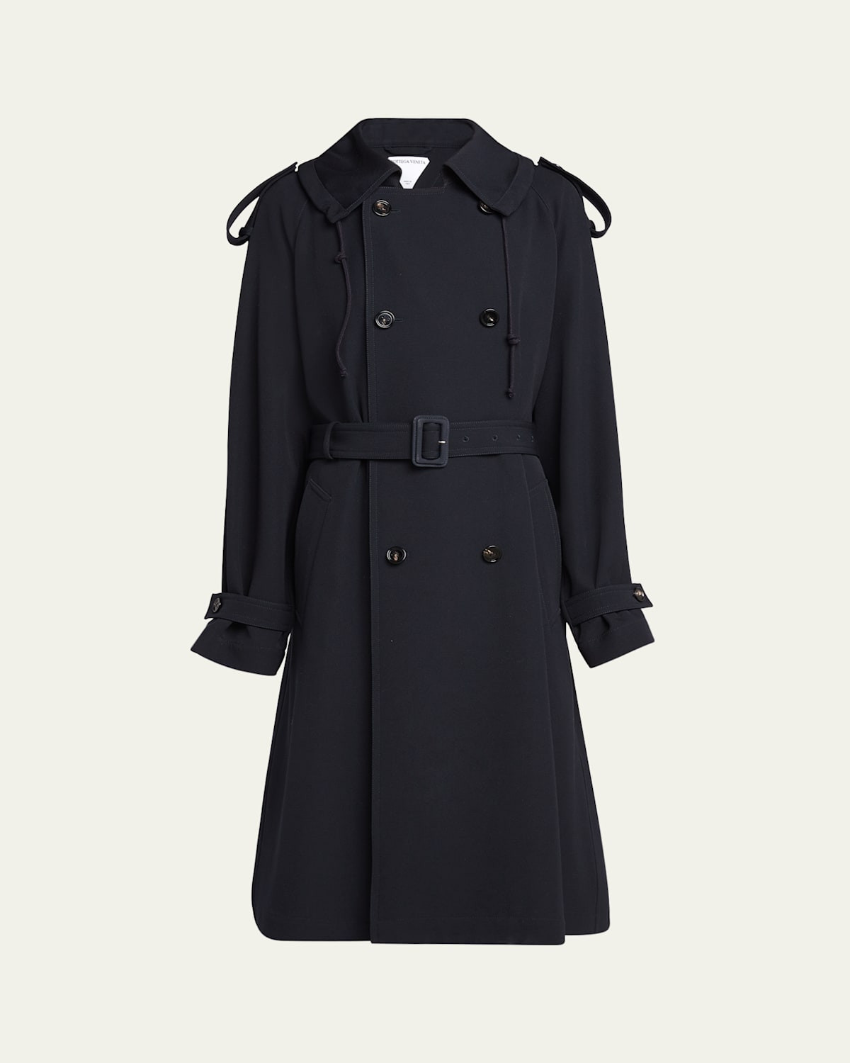Compact Wool Gabardine Belted Trench Coat | Bergdorf Goodman