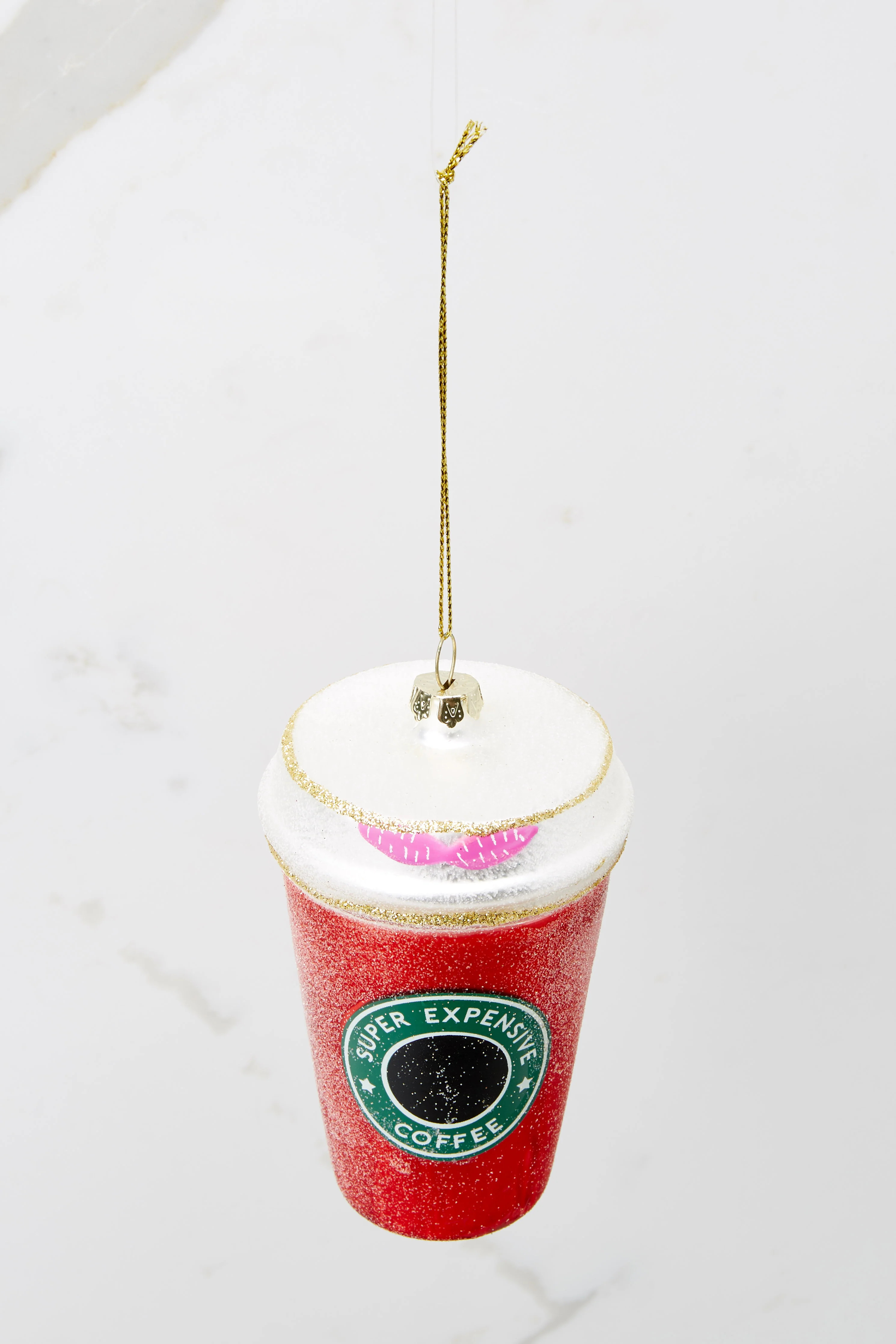 Double Espresso Coffee Ornament | Red Dress 