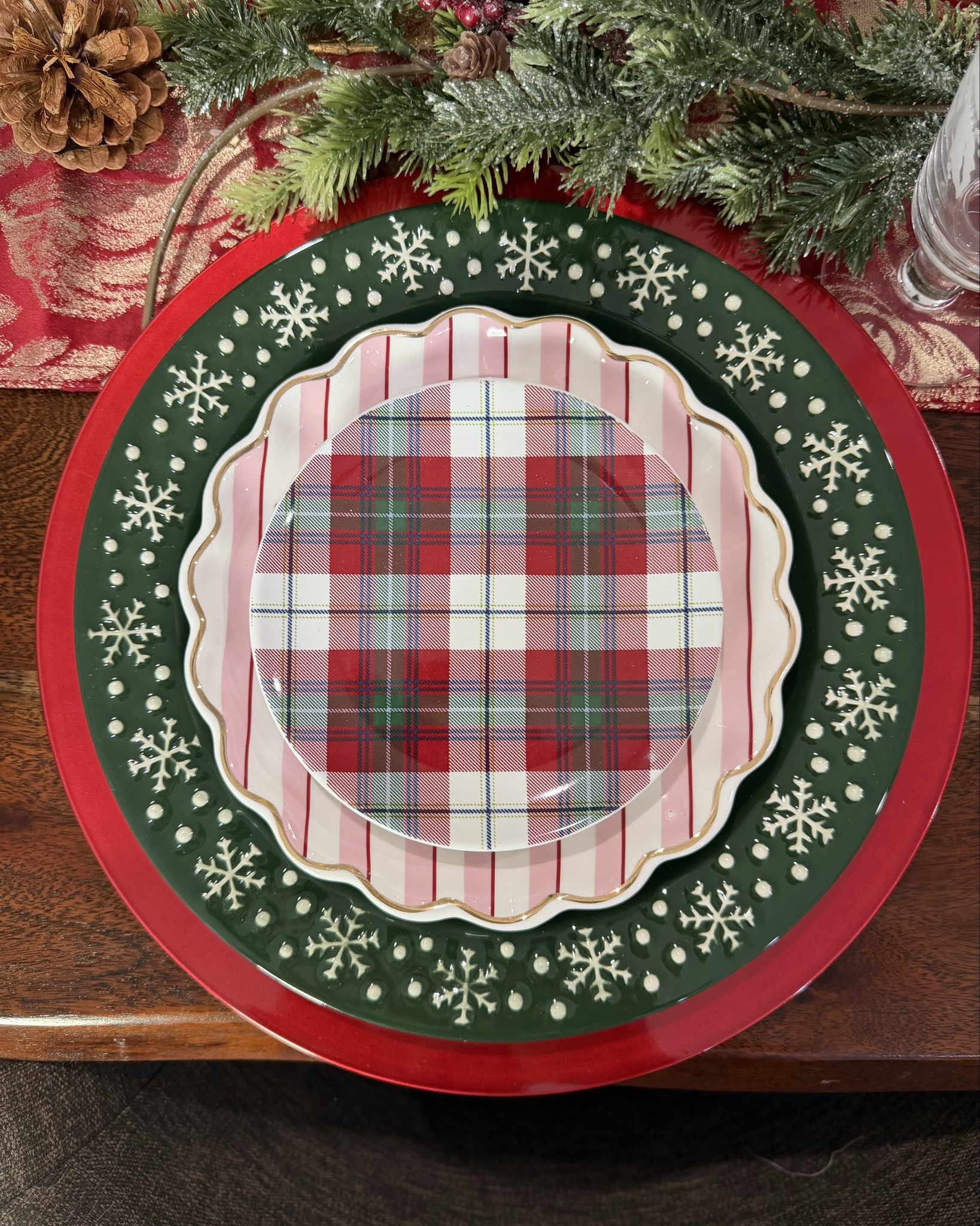I love a good plate stack. #ChristmasTablescape

#LTKSeasonal #LTKHoliday #LTKHome
