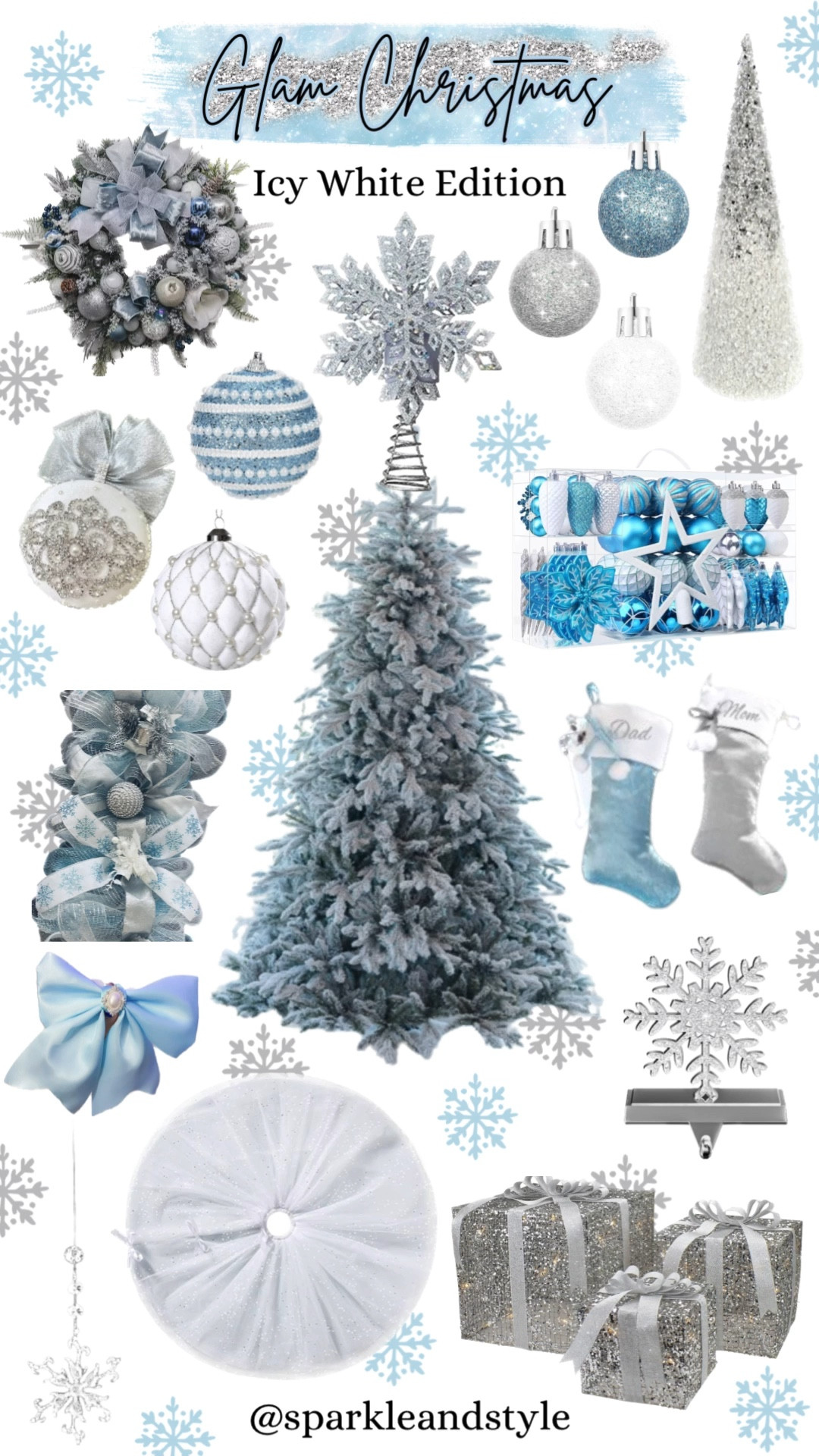 Glam Christmas: Icy White Edition 💙🤍

Christmas decor, Christmas tree, Christmas ornaments, Christmas ribbon, Christmas tree skirt, christmas stocking, Christmas wreath, Christmas tree topper, Christmas stocking holder, icy white and blue Christmas decor, snow white flocked green Christmas tree, icy white and blue Christmas ornaments, blue and silver Christmas ribbon, white tulle Christmas tree skirt, blue and silver sequined christmas stocking, white and blue ornament holder decoration, pearl ornaments, velvet ornaments, white and silver sequin Christmas trees, metallic silver star Christmas tree topper, icy white, blue, and silver garland, icy white, blue, and silver Christmas decor, flocked tree, snowflake ornament, glitter ornaments, home interior, home decor, home accessories, home decoration, glam Christmas decor, girly girl Christmas, Luxe Christmas, elegant Christmas, classy Christmas, Christmas tree decorations, Christmas decorations


#LTKHoliday #LTKhome #LTKSeasonal