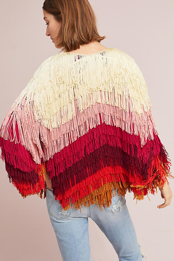 Fringed Long-Sleeve Jacket | Anthropologie (US)