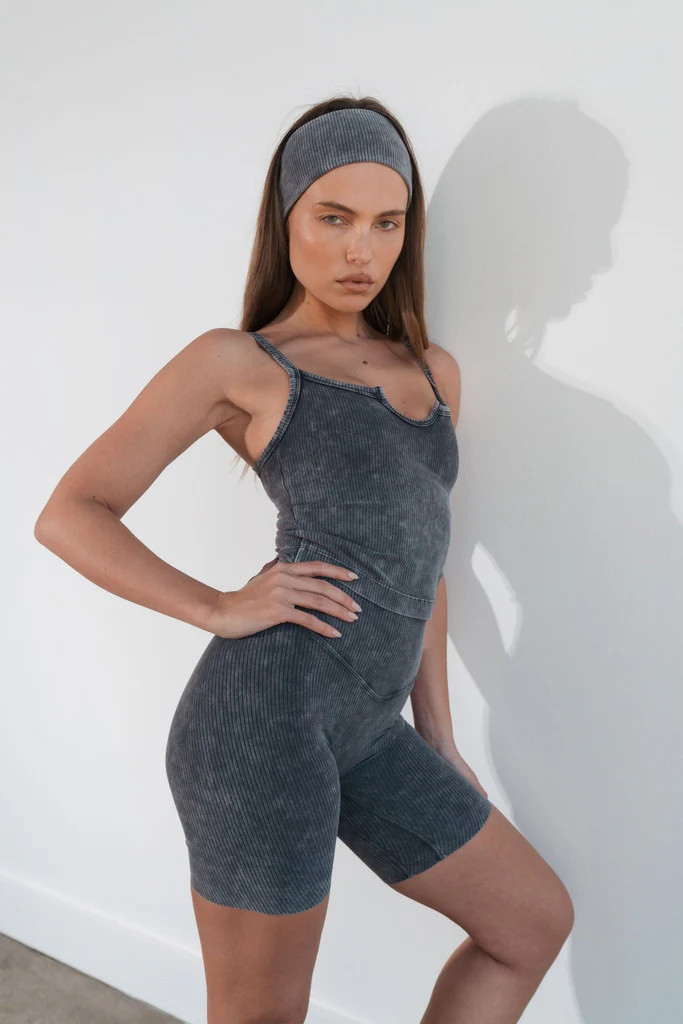 Cloud II™ Rib Biker Short - Iron Washed | Vitality