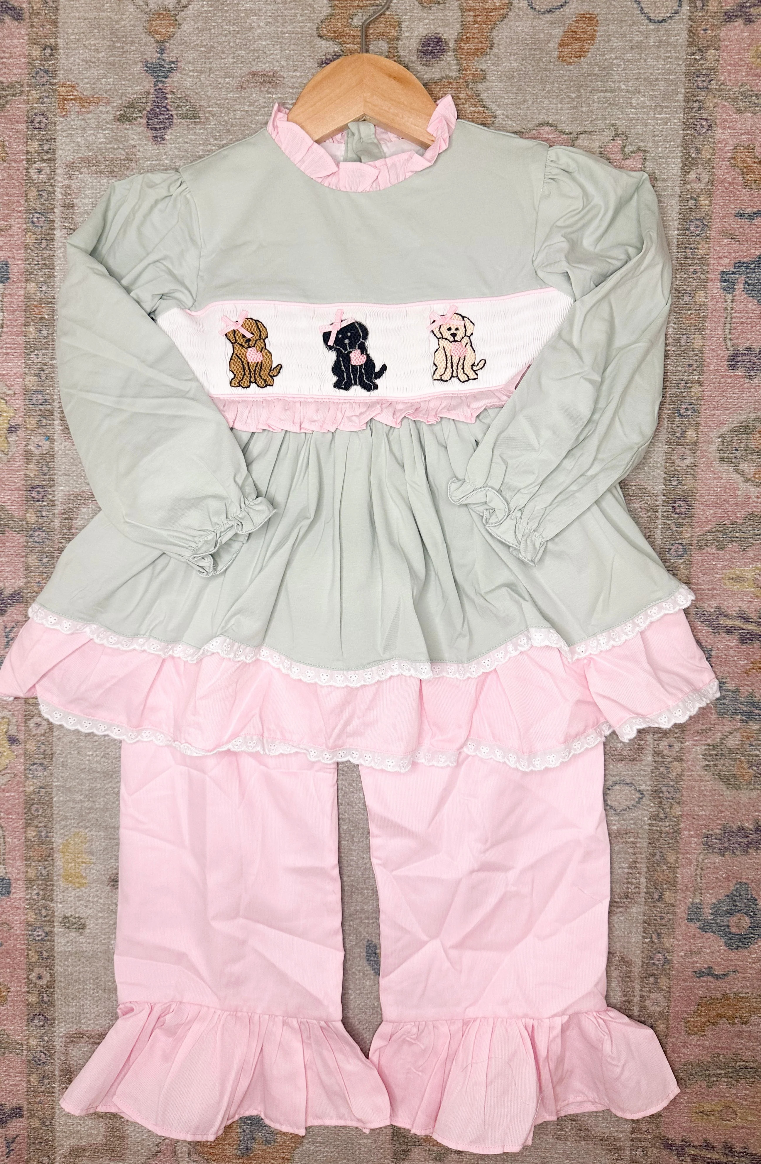 Puppy Love Pants Set Girl | Tutti Frutti Kids Co