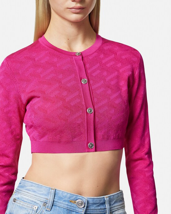 Medusa La Greca Crop Cardigan | Versace (US)