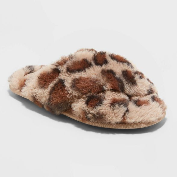 Girls' Brooklyn Crossband Fur Slippers - Cat & Jack™ | Target