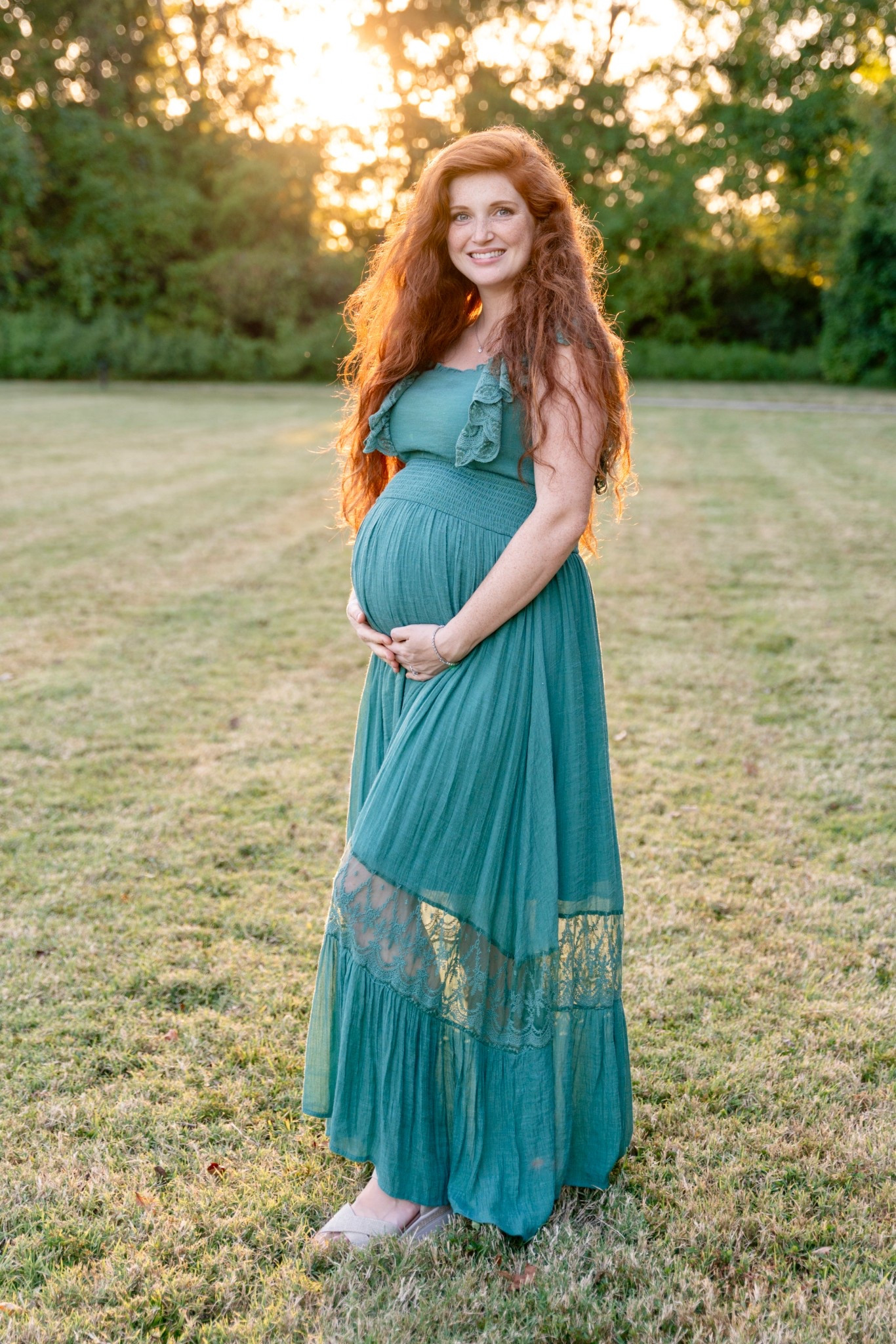 The most beautiful maternity dress that made me feel like a Mama Queen! This particular one is discontinued, but I found a few used options and look a likes. 

#LTKBump #LTKSeasonal #LTKFindsUnder100