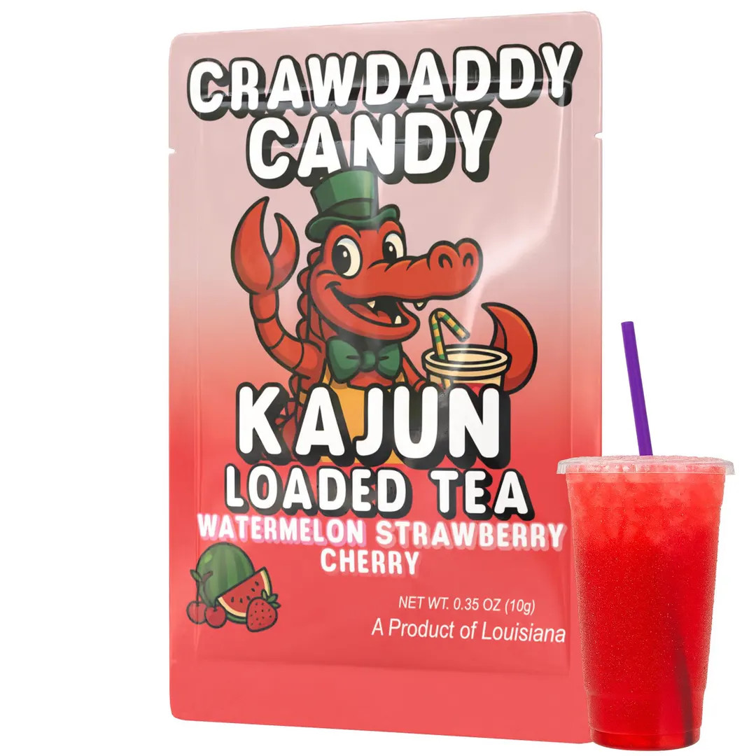 Crawdaddy Candy Kajun Loaded Tea - Watermelon Strawberry Cherry (5 Pack) - Etsy | Etsy (US)