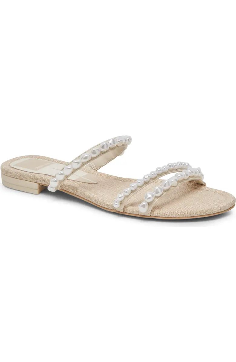 Dolce Vita Tinker Imitation Pearl Slide Sandal (Women) | Nordstrom | Nordstrom