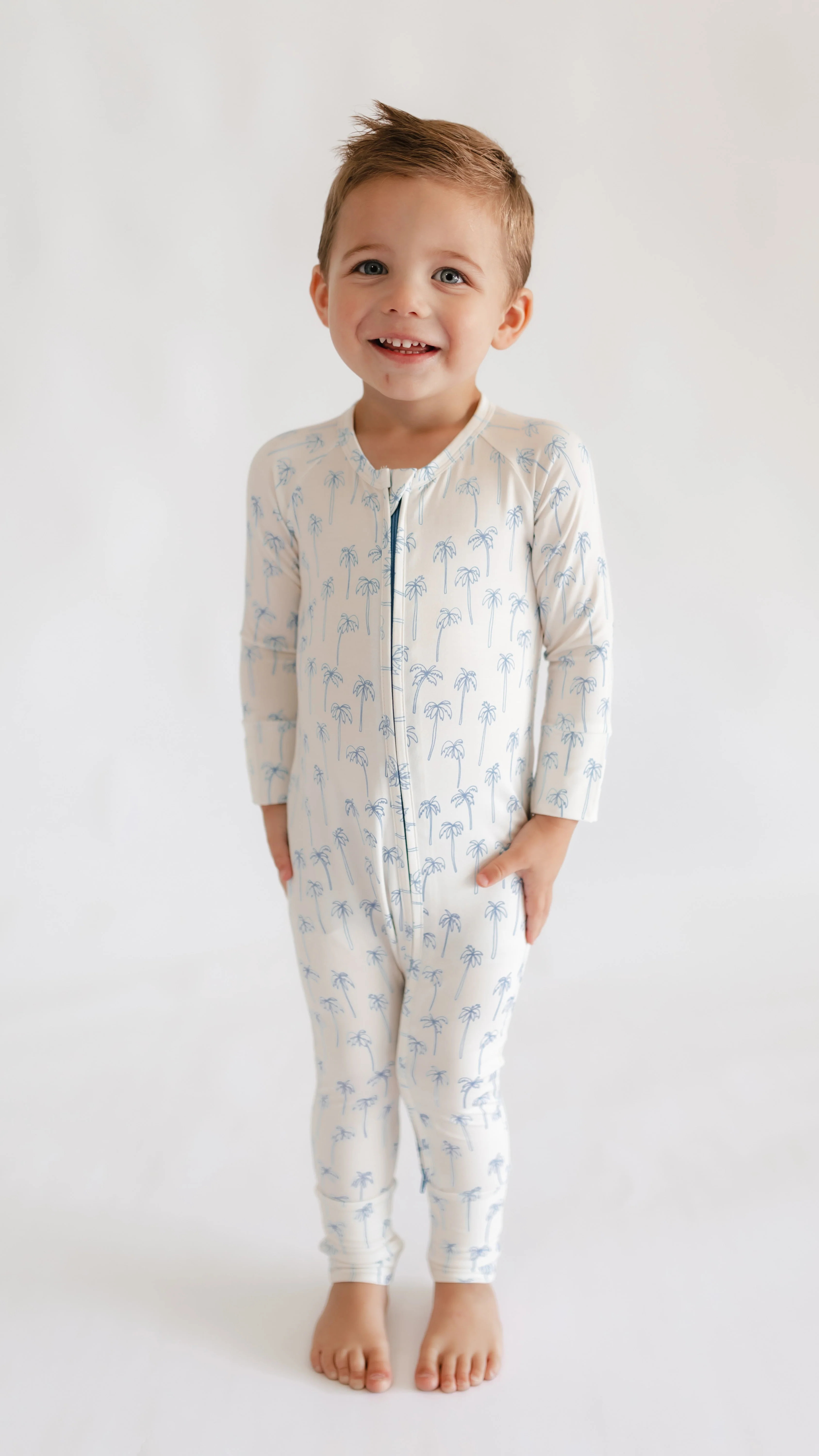 Infant Romper in Palm Trees | Silks Design