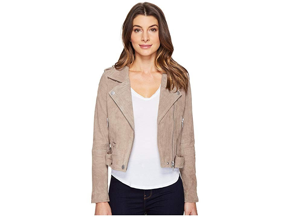 Blank NYC Suede Moto Jacket (Sand Stoner) Women's Coat | Zappos