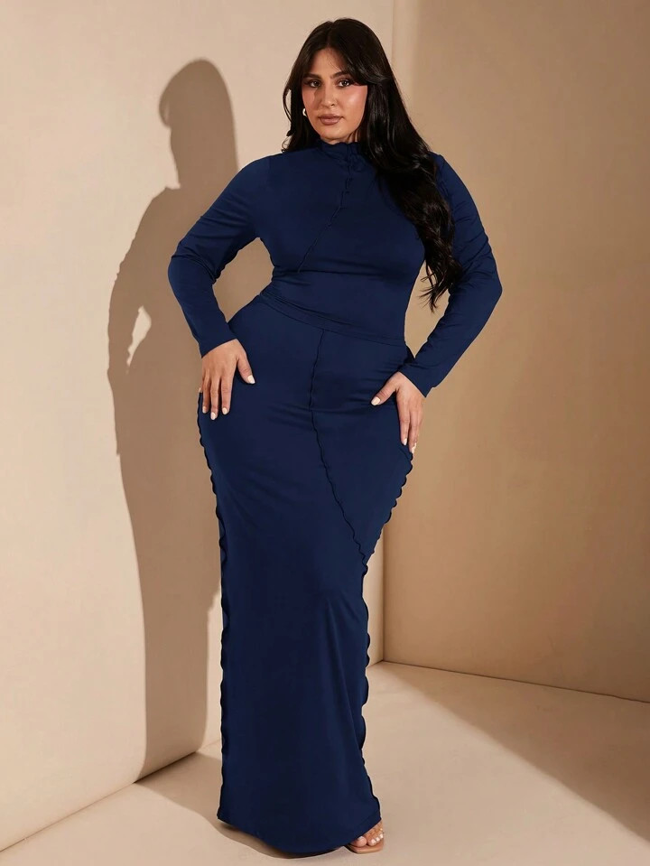 SHEIN BAE Plus Size Women's Clothing, Simple And Feminine, Daily Date, Fashionable And Elegant Pa... | SHEIN